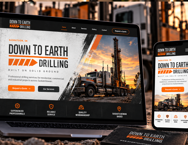 DOWN TO EARTH DRILLING project by YXE Web Studios