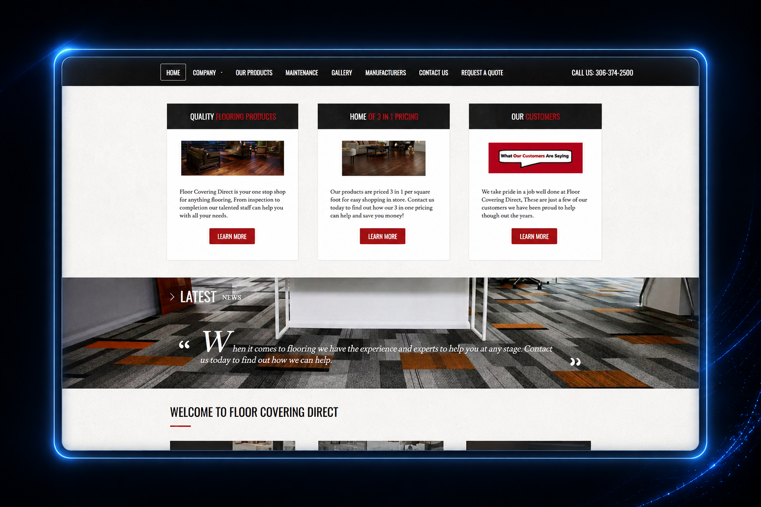 Floor Covering Direct website
