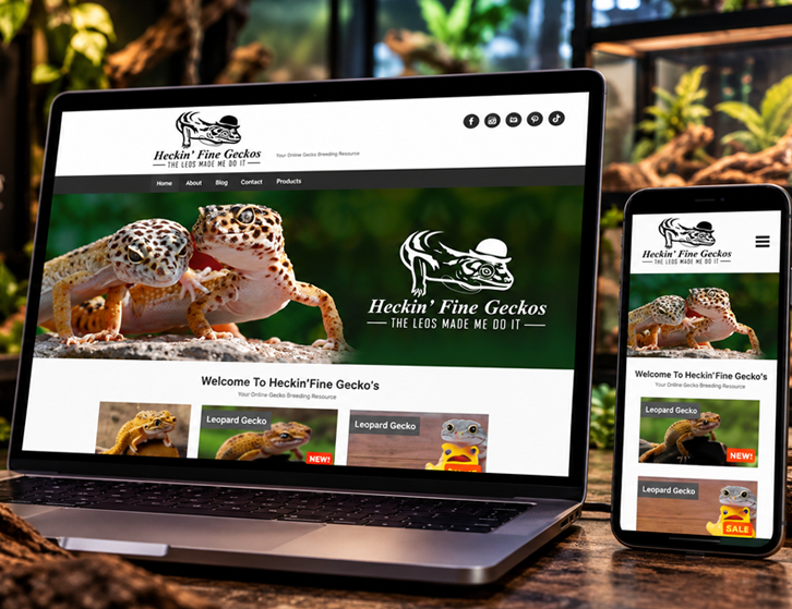 HECKIN FINE GECKOS project by YXE Web Studios