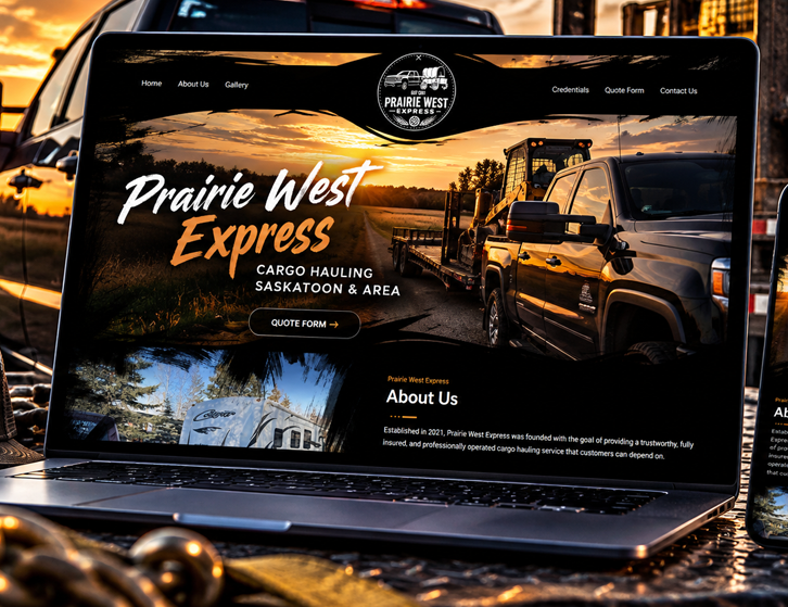 PRAIRIE WEST EXPRESS project by YXE Web Studios